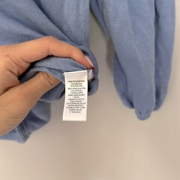 LOFT Lantern Sleeve Pullover Blouse - Picture 5 of 5